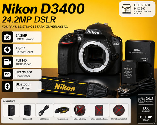 Nikon d3400 mp dslr - nikon,